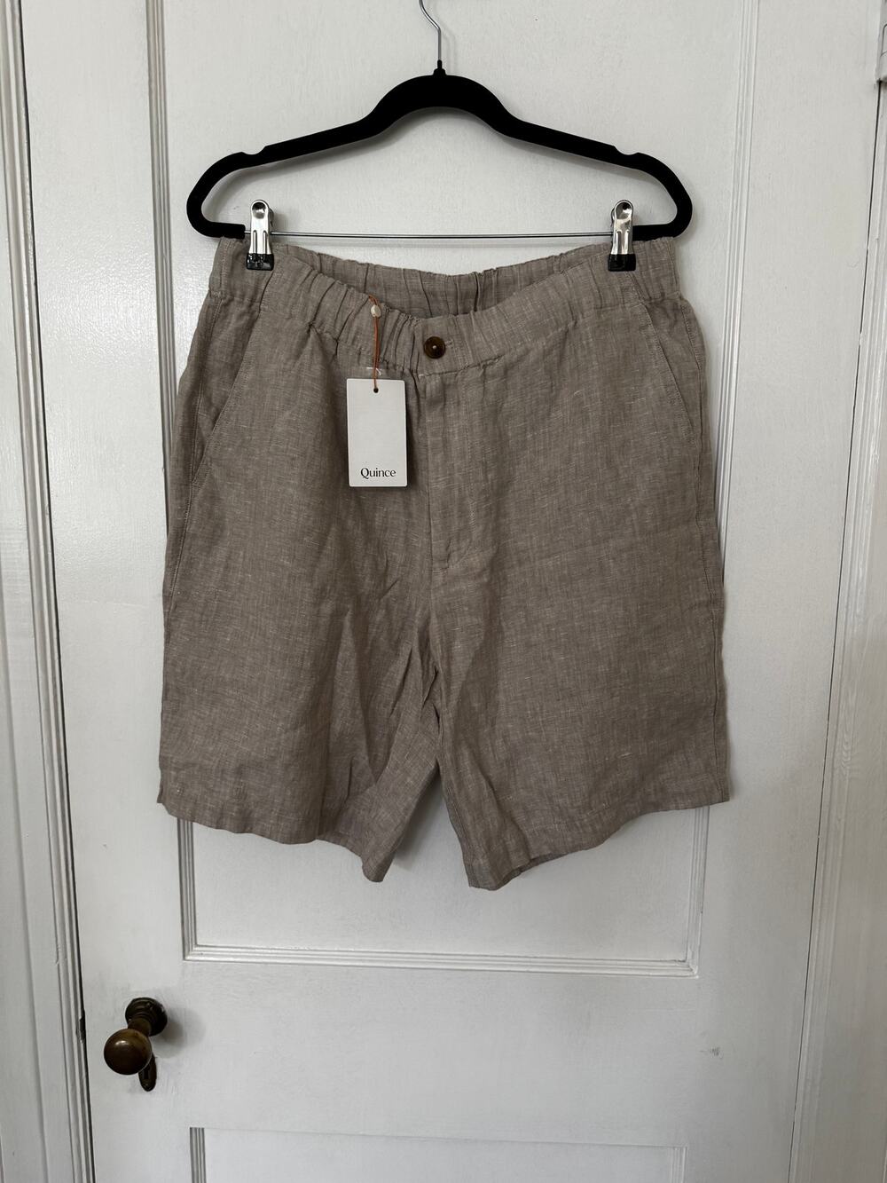 NWT Men's Quince 100% European Linen Shorts - 7" Flax